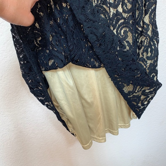 Torrid Black Lace Gold Slip Sleeveless Dress Sz 12 - Picture 7 of 15